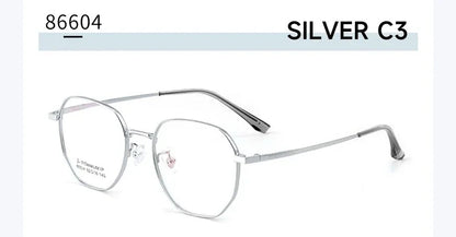 New Retro Simple Fashion Eyeglass Frames Semi Titanium Myopia Anti-Blue Light Glasses Customizable Prescription 86604