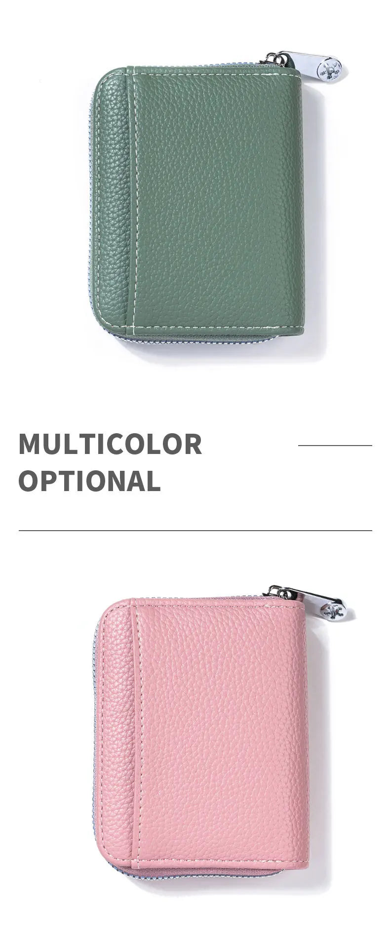 Nouveau porte-monnaie simple en cuir PU pour femmes et hommes, mini portefeuilles zippés, portable, avec plusieurs fentes pour pièces de monnaie, porte-cartes, petit portefeuille