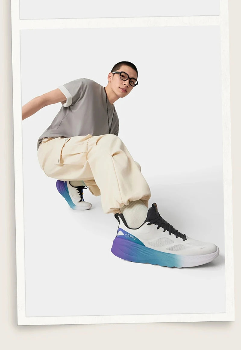 Men's SOFT GO 2 V4 Lifestyle Shoes COMFOAM Cushion Comfortable Breathable LiNing Stylish Casual Sneakers AGLV091