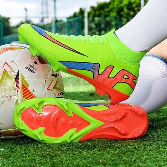 New Men Football Boots Grass Futsal Sneakers High-quality Match Cleats High-top Non-Slip Soccer Shoes Indoor Hot-selling Outdoor