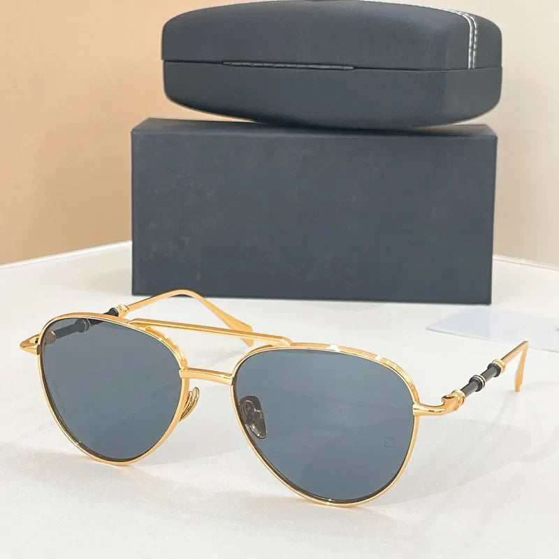 New Designer Oval Luxury Sunglasses Men Women UV400 Germany Trendy High Quality Fashion Brand Design Optical Glasses with Case