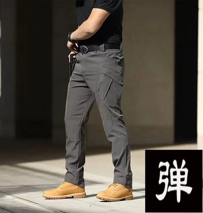 Men's Military Cargo Elastic Camping Hiking Trekking Climbing Outdoor Sports Trousers Spring Autumn Tactical Quick Dry Pants