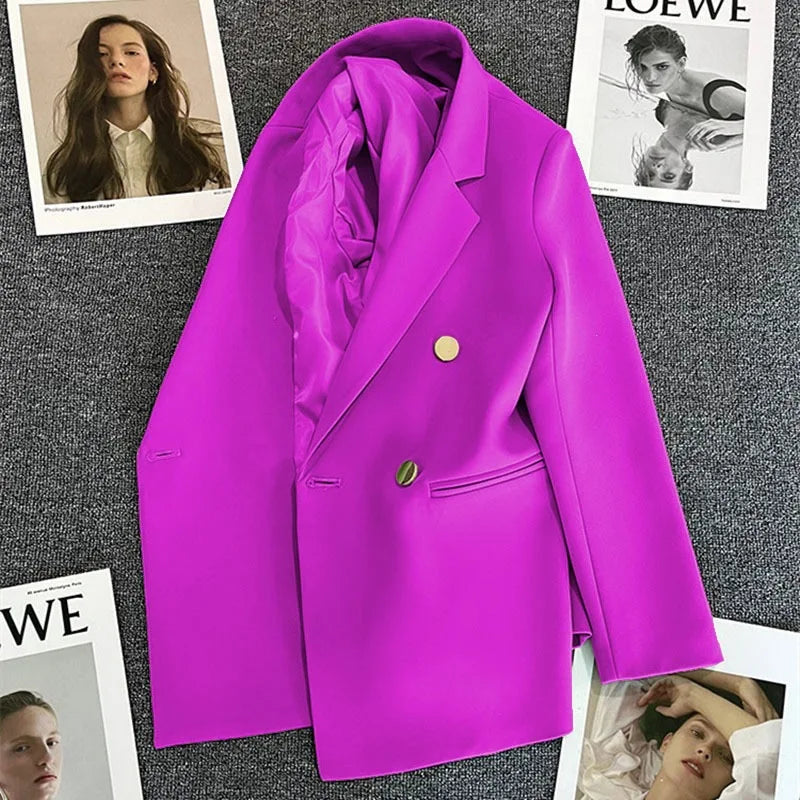 Casual Plaid Women's Suit Jacket Spring Autumn New Style Large Size Street Style Top Quality Polyester Commute Style Fashionable