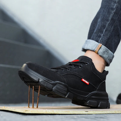 Waterproof Wrok Safety Shoes For Men Summer Breathable Indestructible Boots Non-slip Industrial Construction Shoes Male Footwear
