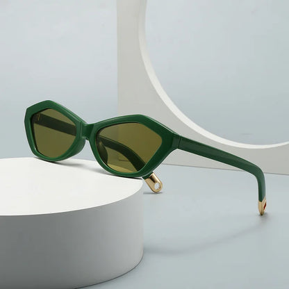 Fashion UV400 Cat Eye Sunglasses for Women Outdoor Stylish Retro Eyewear with Unique Temple Design Sun Glasses Gafas De Sol