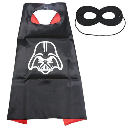 Superhero Masquerade Mask Cape Cloak Anime Spider Man Batman Cloak Action Figure Super Hero Toys Cosplay Child Party Gifts