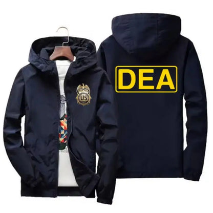 DEA High Quality Men's Thin Coat 2024 Spring Autumn Men's Casual Outerwear Printed Jacket Windbreaker Coat