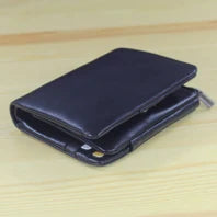 Fashion Genuine Leather Men Wallet Clutch Purse Male Bifold Money Clips with Hasp large capacity Card Wallet Short W/ Zip Pocket