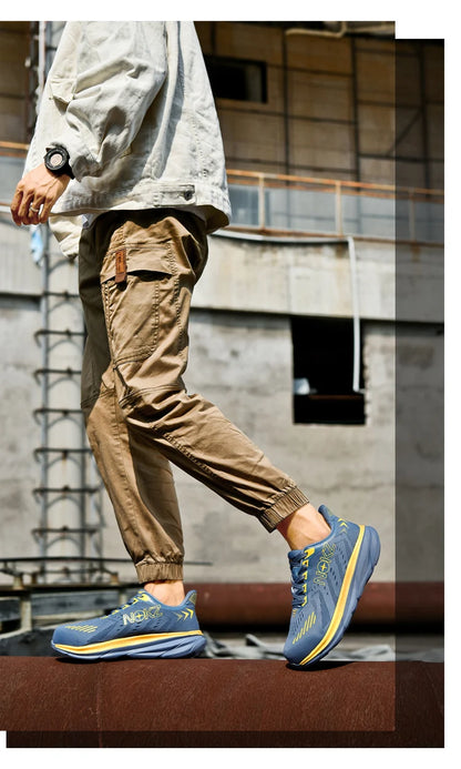 New Men Work Shoes Steel Wear-resistant Safety Shoes Anti-impact Steel Toe Sneakers Protective Breathable Sneakers Construction