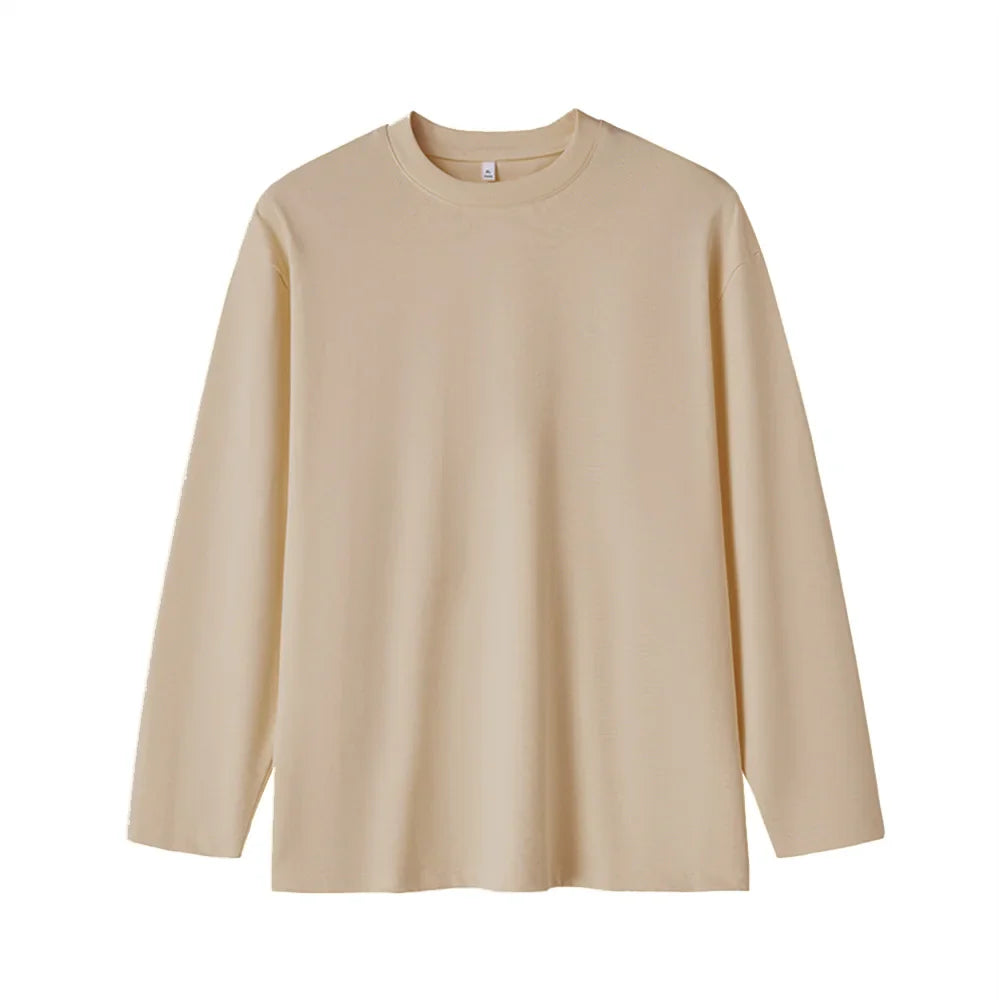 New Long Sleeve t shirt for Men Autumn Fashion Cotton Solid Color t-shirts Cozy Streetwear Men's t-shirt 5XL Baggy Korean Trendy