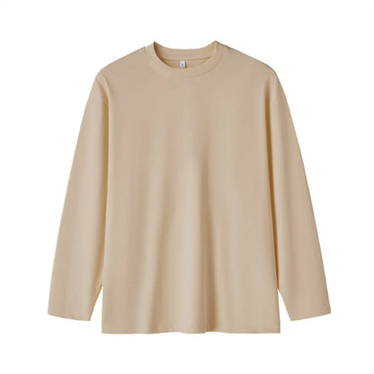 New Long Sleeve t shirt for Men Autumn Fashion Cotton Solid Color t-shirts Cozy Streetwear Men's t-shirt 5XL Baggy Korean Trendy