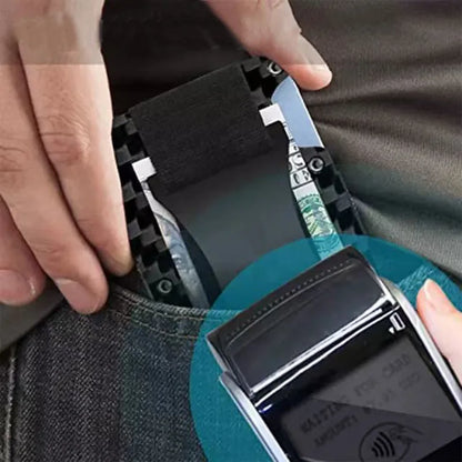 Étui portefeuille mini slim en fibre de carbone forgée, organisateur pour homme, Cartera Tarjetero Hombre, porte-cartes de crédit, cadeau de luxe