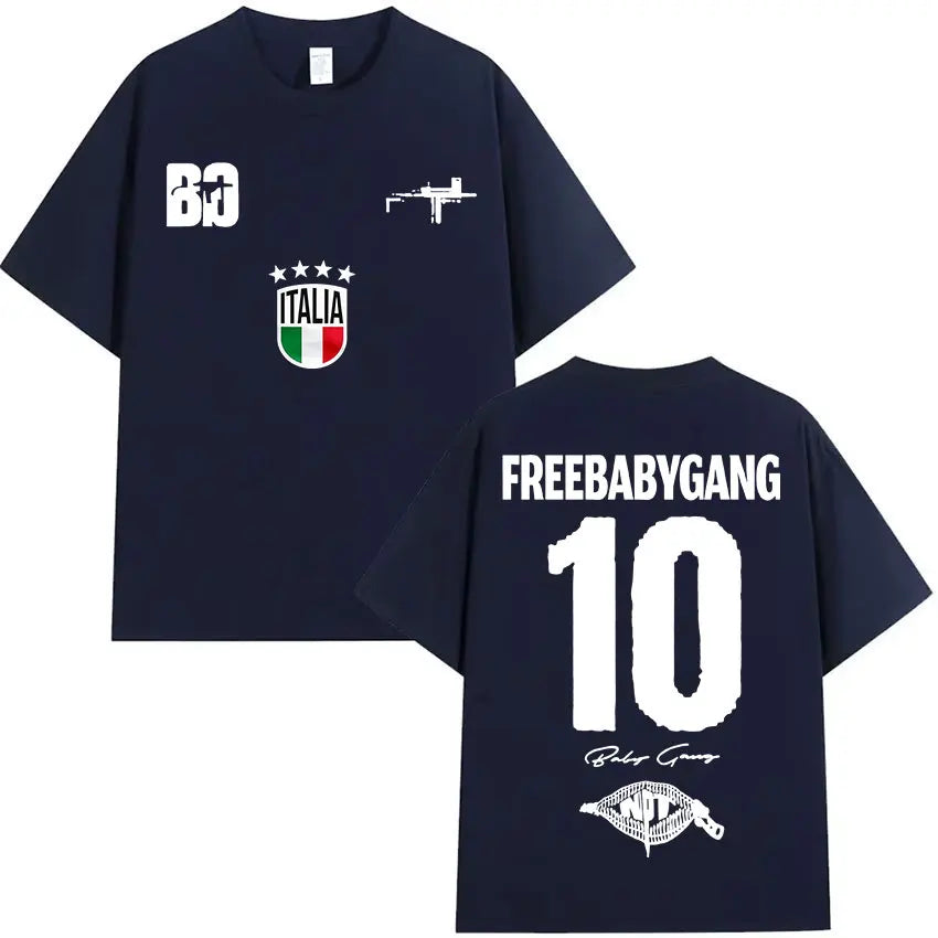 Rappeur Baby Gang Tour 2025 Album Merch T-shirts Men Women Clothing Hip Hop Oversized T Shirt Summer Casual Short Sleeve T-shirt