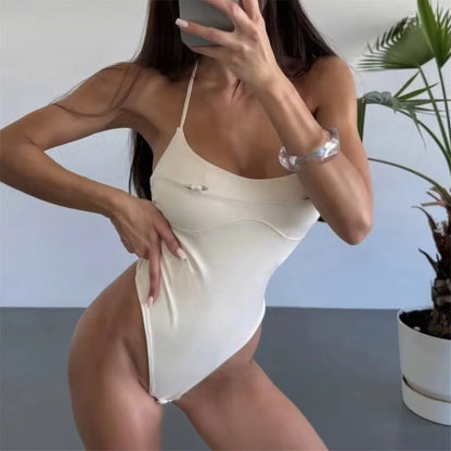 Sexy Cut Out Underwired Women Swimwear One Piece Swimsuit Female Extreme String Mini Micro Thong Bather Bathing Suit Swim V7744