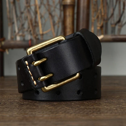 105-125cm Men's Genuine Belt Pin Buckle Retro Cowhide Waistband Jeans Suit Pants Decoration Belts DIY Male Accessories