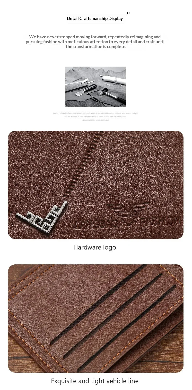 Portefeuille en cuir fin pour homme, blocage RFID, pliable, porte-cartes de crédit minimaliste, pince à billets
