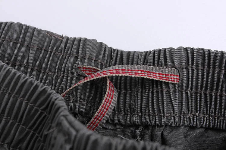 Spring Men cargo cotton pants pocket large size big 8XL 10XL 9XL 140KG loose out door casual safari style pants black 46 48 50