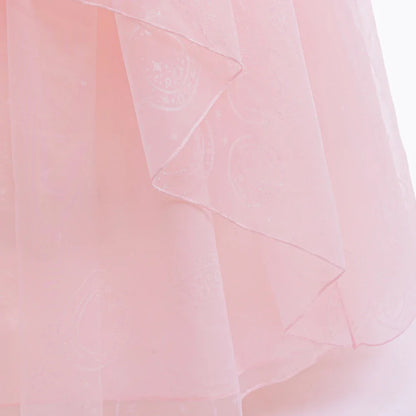Movie Good Witch Costume Kids Pink Dress With Crown Magic Wand And Gloves For Girls Evil Halloween Birthday Party Prom Outfits