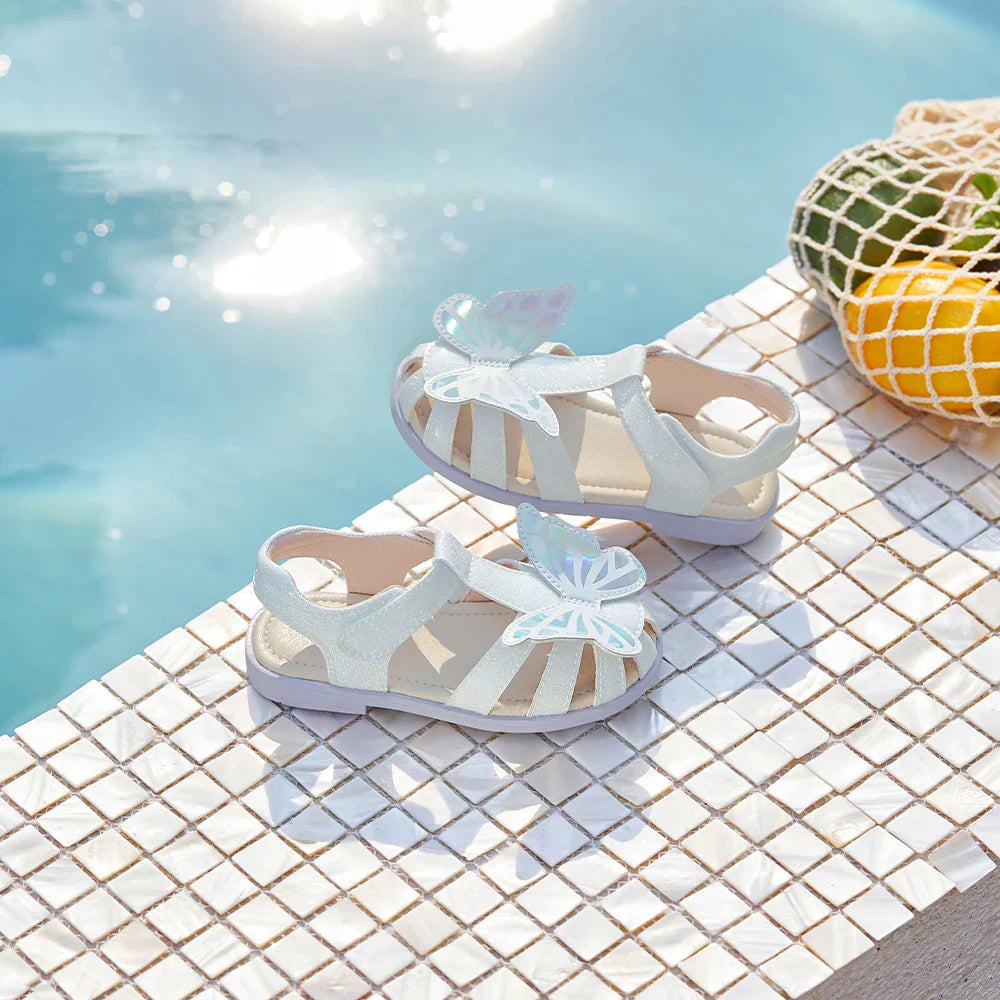 Girls Sandals Cool Anti-slip Children Summer Shoes Beach Protect Toes Soft Casual Sandal Butterfly Outdoors DB2262315