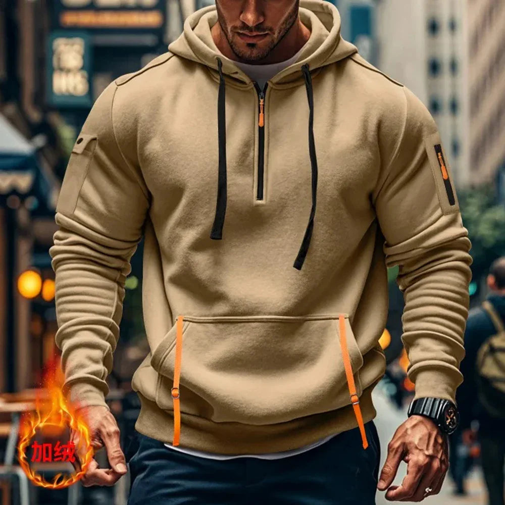 Logo Motorcycle Racing Team Men Half Zipper Hoodie Spring Male Sweatshirt Fashion Sports Men's Pullover Clothes