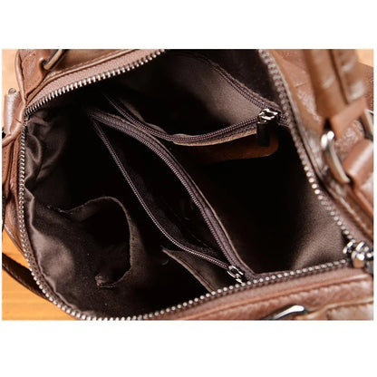 Women Natural Leather Handbags Female Bag High Quality Solid Color Zipper Shoulder Crossbody Bag Cowhide Tote Top-Handle Bags