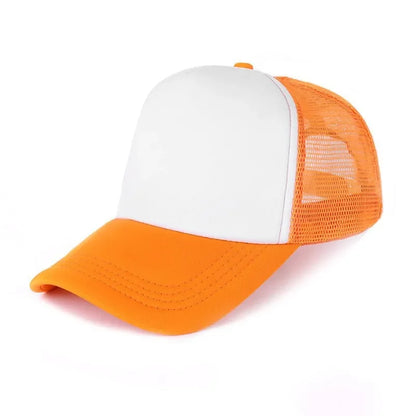 Unisex Cheaper 5 Panel Trucker Hat For Adult Summer Net Baseball Cap Men Women Sponge Mesh Adjustable Sun Hat Visor