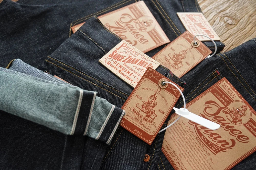 Summer Sanforized Selvedge Denim Jeans Cotton-ramie Men's Jeans Loose Fit High Rise 10oz