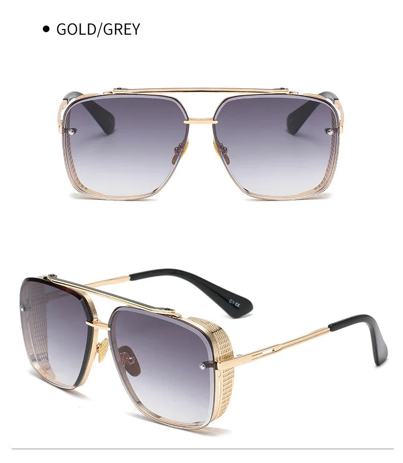 Steampunk Sunglasses For Men 2023 Punk Sunglasses Women Vintage Fashion Glasses Luxury Retro Square Shades Trending Gafas De Sol