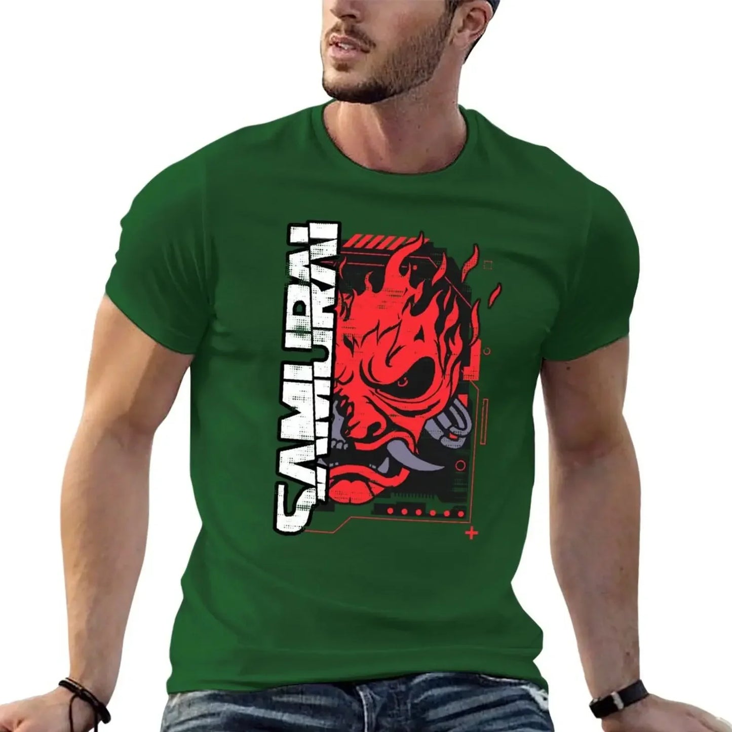 samurai rock band T-Shirt oversizeds rapper graphic tees graphic tee shirt man clothes mens graphic t-shirts hip hop