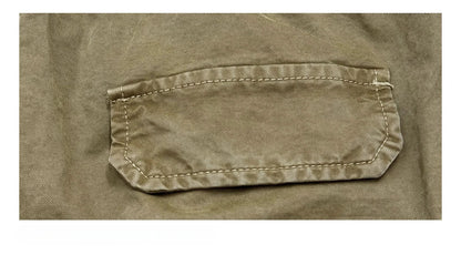 American Premium Cargo Pants Mens Pleated Baggy Multi Pocket Streetwear Oversized Straight Leg Casual Spring Fall Trendy Male