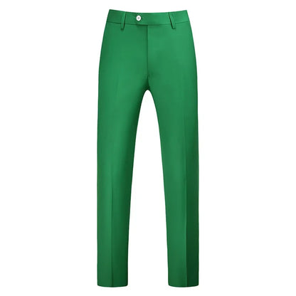 2026 New Men's Middle Waist Pants, 25 Color Choice, Elegant Office Men Trouser, Modest Green Pink Yellow Asian Size M-6XL