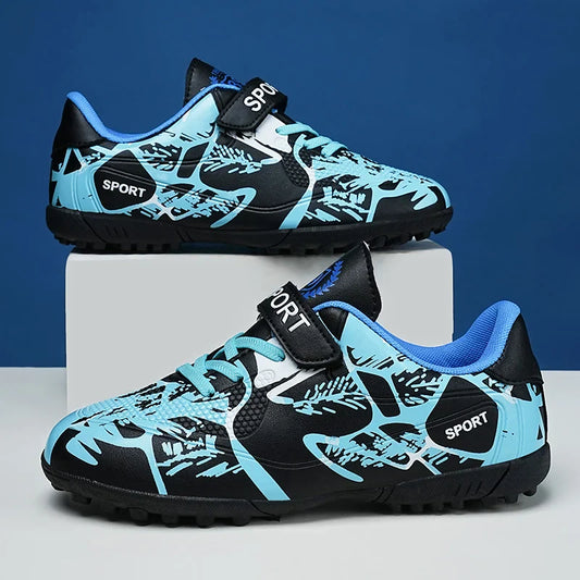 Hot Sale Children Soccer Shoes Boys Football Boots Training  Youth Ultralight Non-slip Sneaker Breathable Comfortable for Indoor