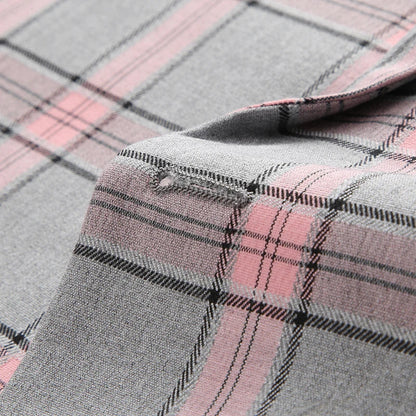 2026 New Men's Pink-Red Striped Suit Jacket, Fashion Slim Plaid Dress Coat, Red Purple Gray Blazers, Asian Size Terno Masculino