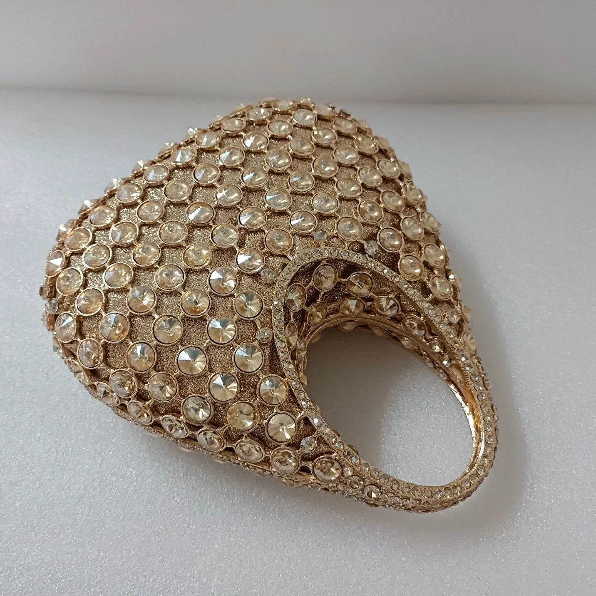 Women Large Capacity Handbag Luxury Green Rhinestone Evening Party Bags Wedding Bridal Crystal Clutches Top-handle Purse