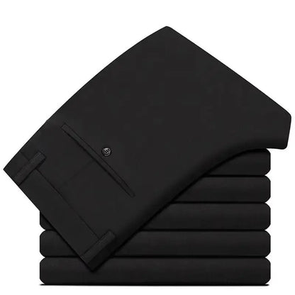 Black Suit Pants for Men Spring and Autumn Stretchy and Non-Ironing Office Trousers Slim Fit Formal Pants for Men Dress Pants