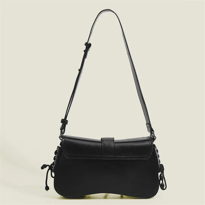 Goth Punk Cool Women's Underarm Bag Hot Girls Shoulder Bags Fashion Design PU Leather Female Handbags Tote Purse with Zipper