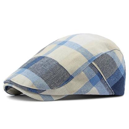 Colorful Plaid Forward-Caps for Men and Women Fashionable Baseball Caps Berets British Newsboy Hats Artist Hats