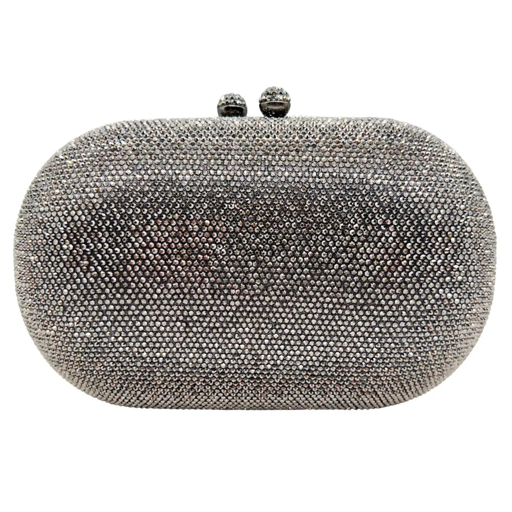 Middle East Diamond Embellished Evening Bag Pure Color Rhinestone Women's Clutch Handbag Polyester Daily Match Magnetic Buckle