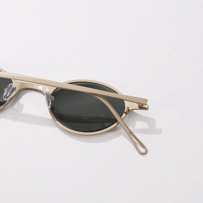 New Top Quality Titanium Summer Women Versatile Oval Sunglasses Outdoor Fashion Beach Driving Sunscreen UV400 Men Sun Glasses