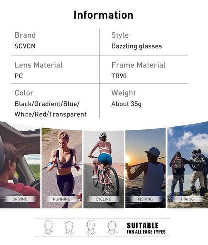 New Style Sunglasses Photochromic Sport Cycling Glasses Bicycle Eyewear Mountain Bike Cycl Goggles UV400 MTB Road for Men
