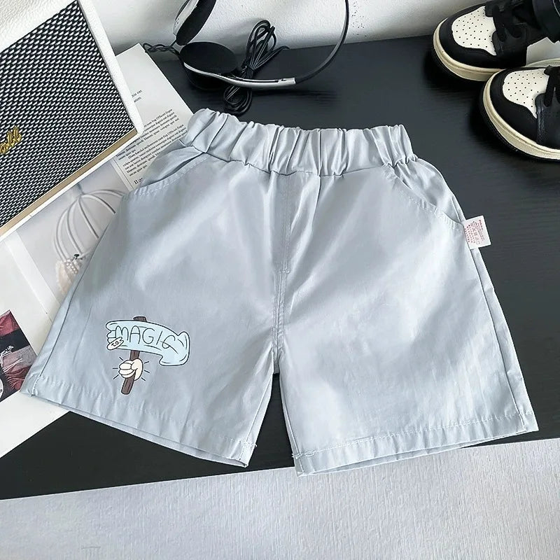 New Boys Clothing Children Summer Set Kids Plaid Shit Embroidered Tie Shorts 2pcs/suits Children Fashion Tracksuits 0-5Year