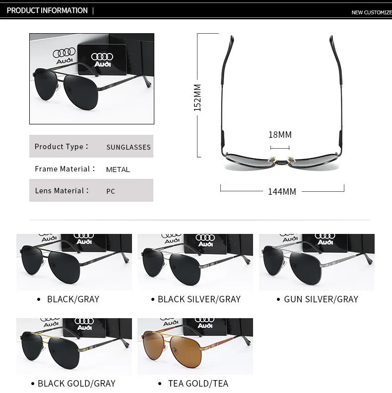 UV400 Polarized AntiGlare Retro Flight Sunglasses Glasses for Motorcycle Classic FrogEye Outdoor Glasses Men Women 558