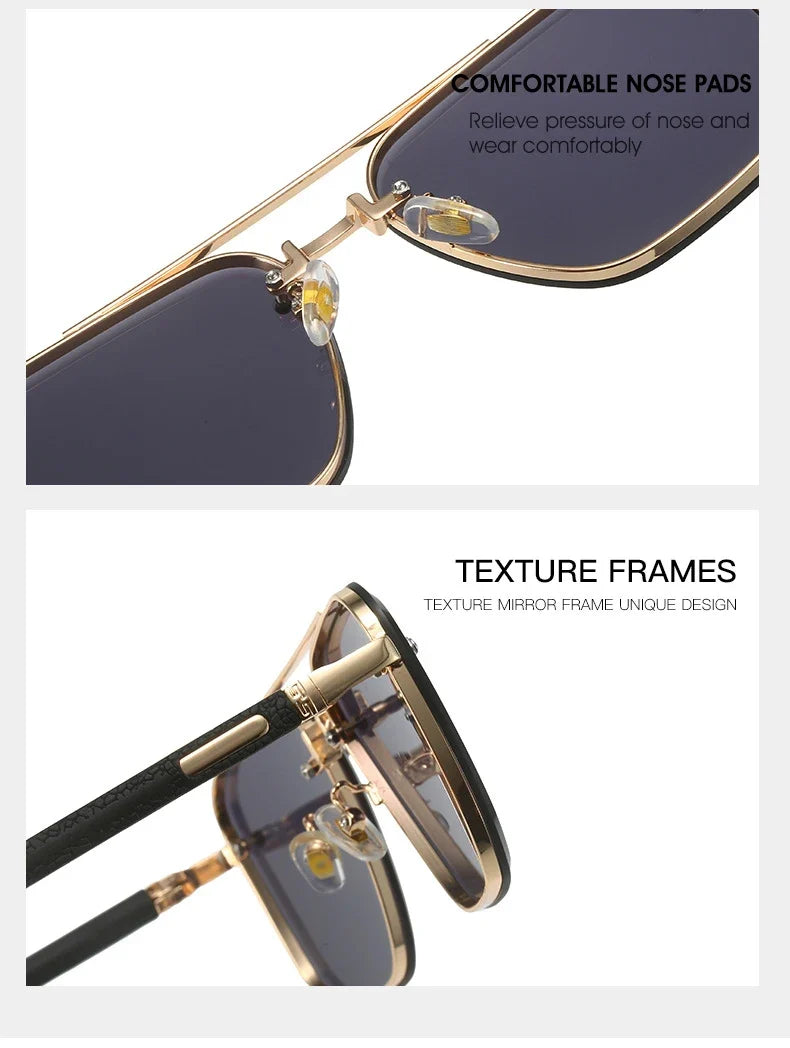 2023 Luxe Square Sunglasses For Men Vintage UV400 Sunglasses Women Trendy Fashion Sun Glasses Retro Gafas De Sol Hombre Lunette