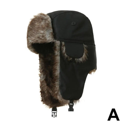 Men Women Russian Hat Trapper Bomber Hats Winter Thermal Male Caps Hat Faux Earflap Ski Lei Feng Snow Caps Outdoor Ushanka Y1D0