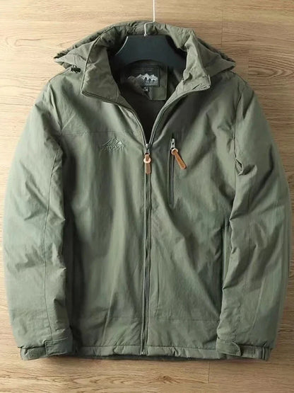 Autumn And Winter Padded And Thickened Outdoor Punching Jacket Casual Warm Tactical Plus Size Jacket Solid Colour Men's Clothing
