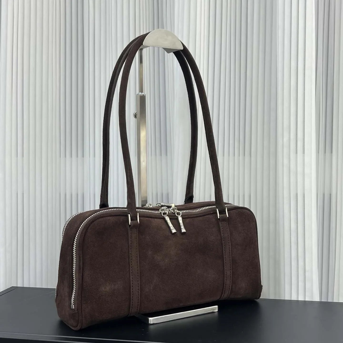 Elegant Versatile Suede Underarm Bags For Women Premium Soft Genuine Leather Shoulder Bag For Office Commute Lady Handbags New