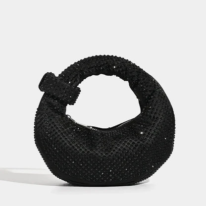 New Small Niche Design Diamond Dumpling Handbag Women's Socialite Style Evening Event Casual Versatile Handbag Water Diamond Bag