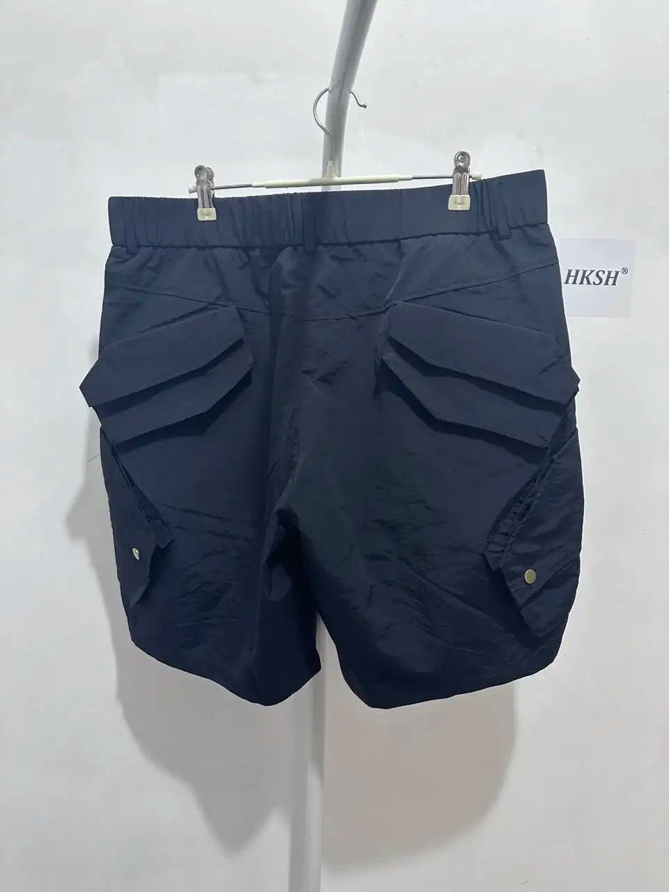Summer New Men Tide High Street Drawstring Pocket Sports Casual Safari Style Shorts Loose Light Luxury Simple Capris HK4528