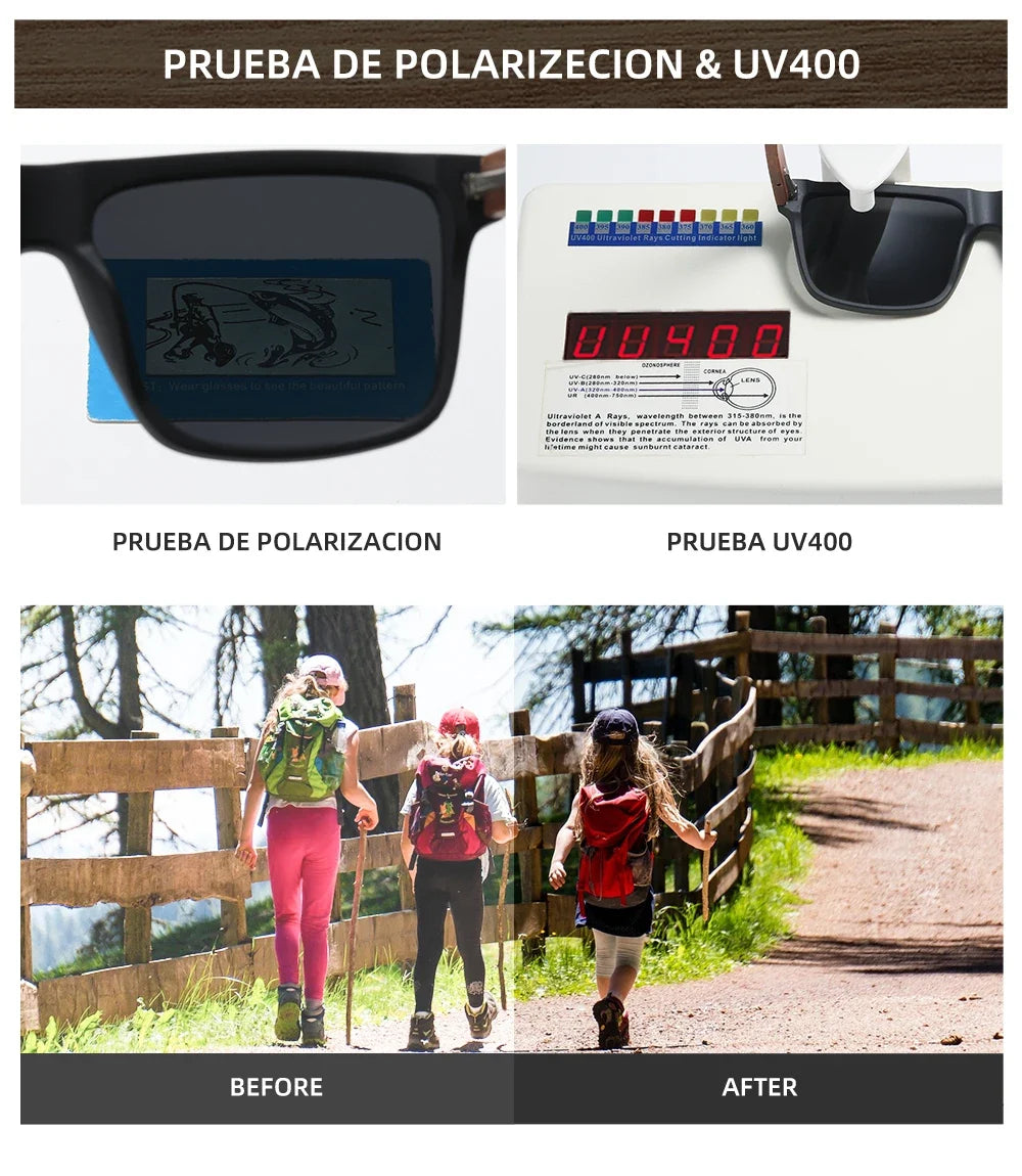 New Arrivals Black Wooden Polarized Sunglasses for Men Bamboo Sunglasses Red UV400 Lenses Fashion Driving Shades S5565