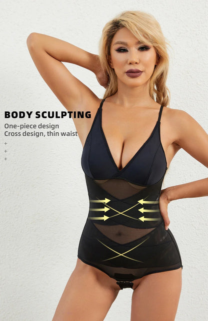 Women Butt Lifter Mesh Bodysuit Shapewear Waist Trainer Body Shaper Belly Slimming Sheath Push Up Underwear Reduce Abdomen